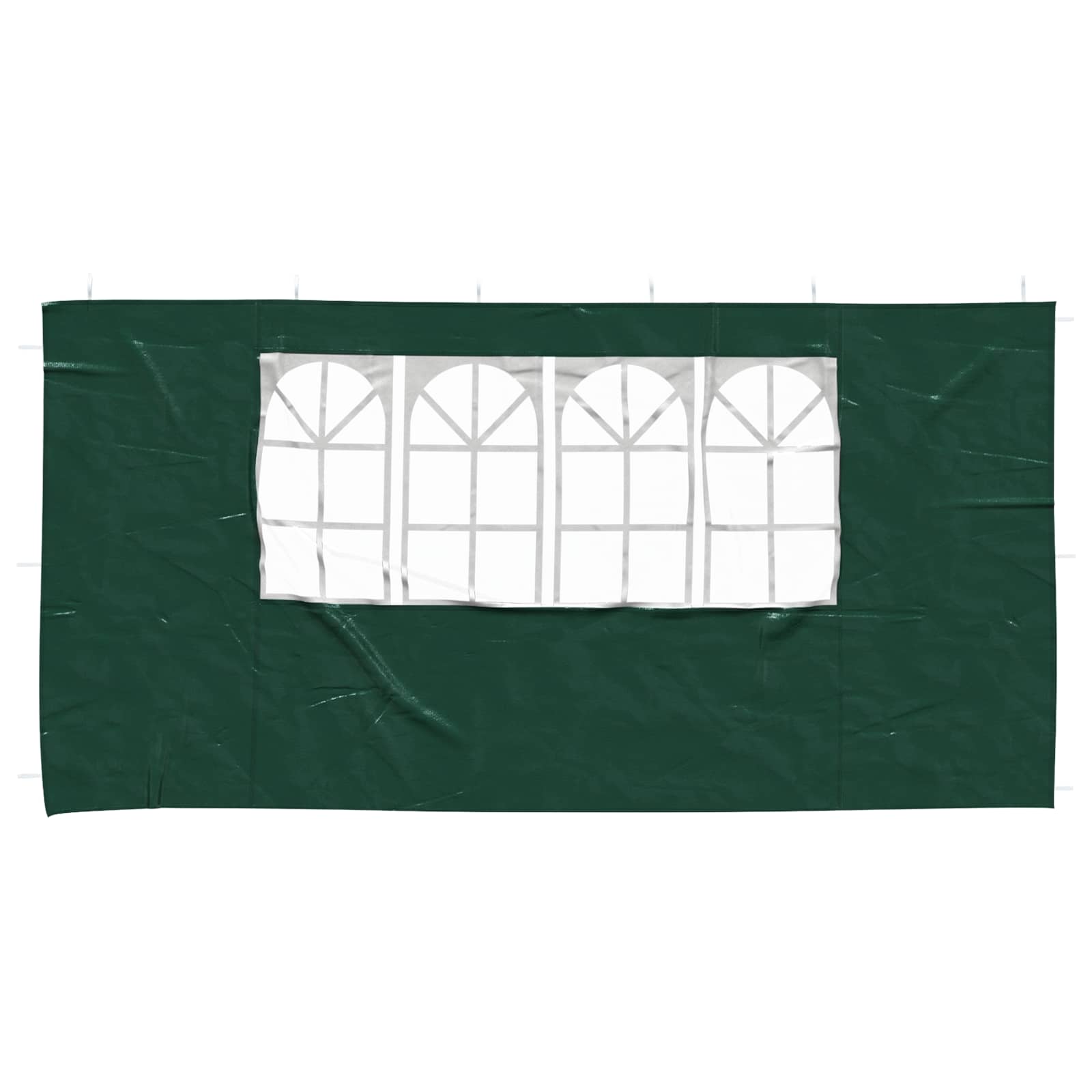 Parete per tenda da festa 2 pcs 400 x 195 cm Verde PE e Acciaio | homemem39