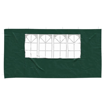 Parete per tenda da festa 2 pcs 400 x 195 cm Verde PE e Acciaio | homemem39