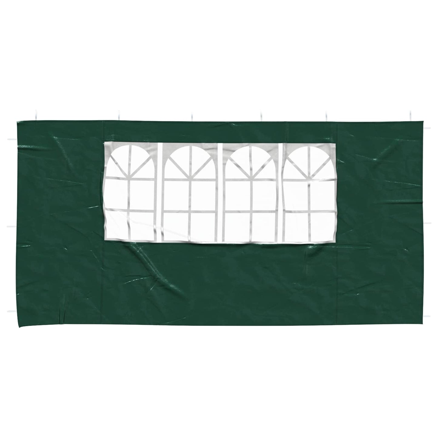 Parete per tenda da festa 2 pcs 400 x 195 cm Verde PE e Acciaio