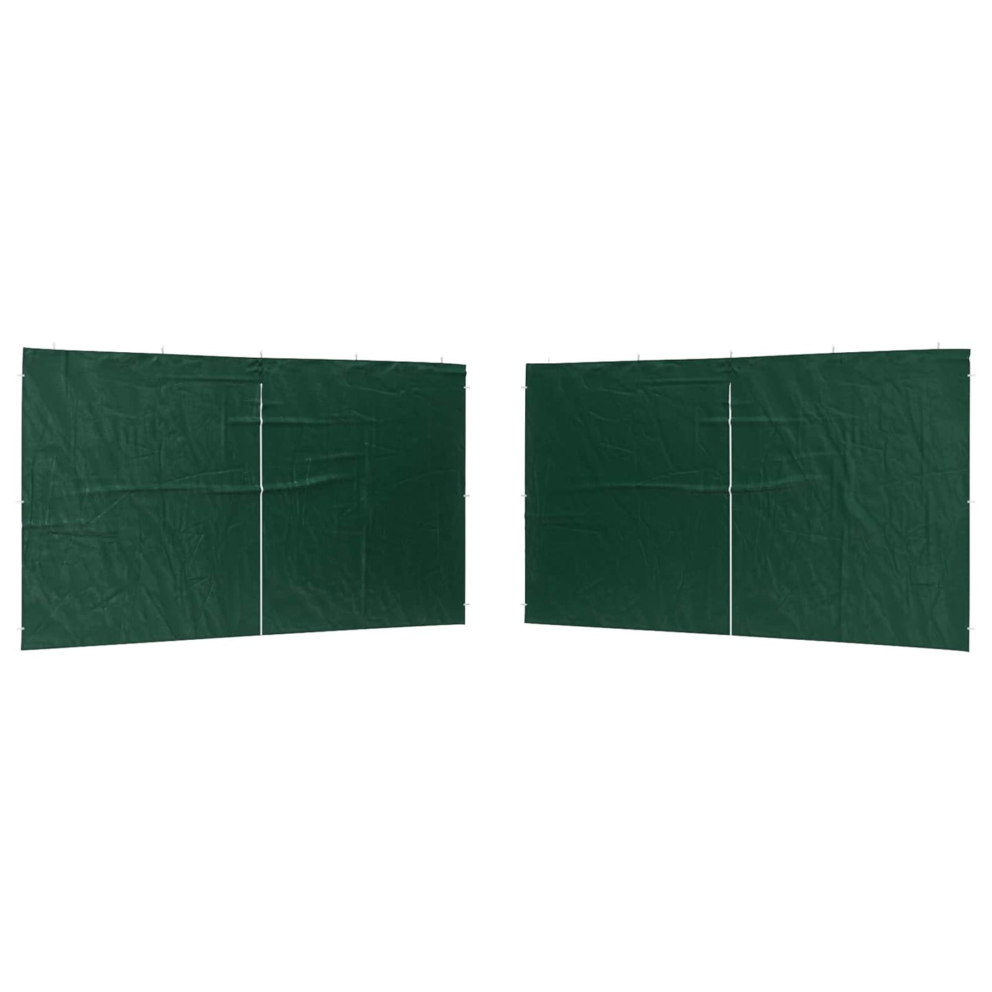 Parete per tenda da festa 2 pcs Verde 400 x 195 cm PE e Acciaio