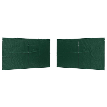 Parete per tenda da festa 2 pcs Verde 400 x 195 cm PE e Acciaio