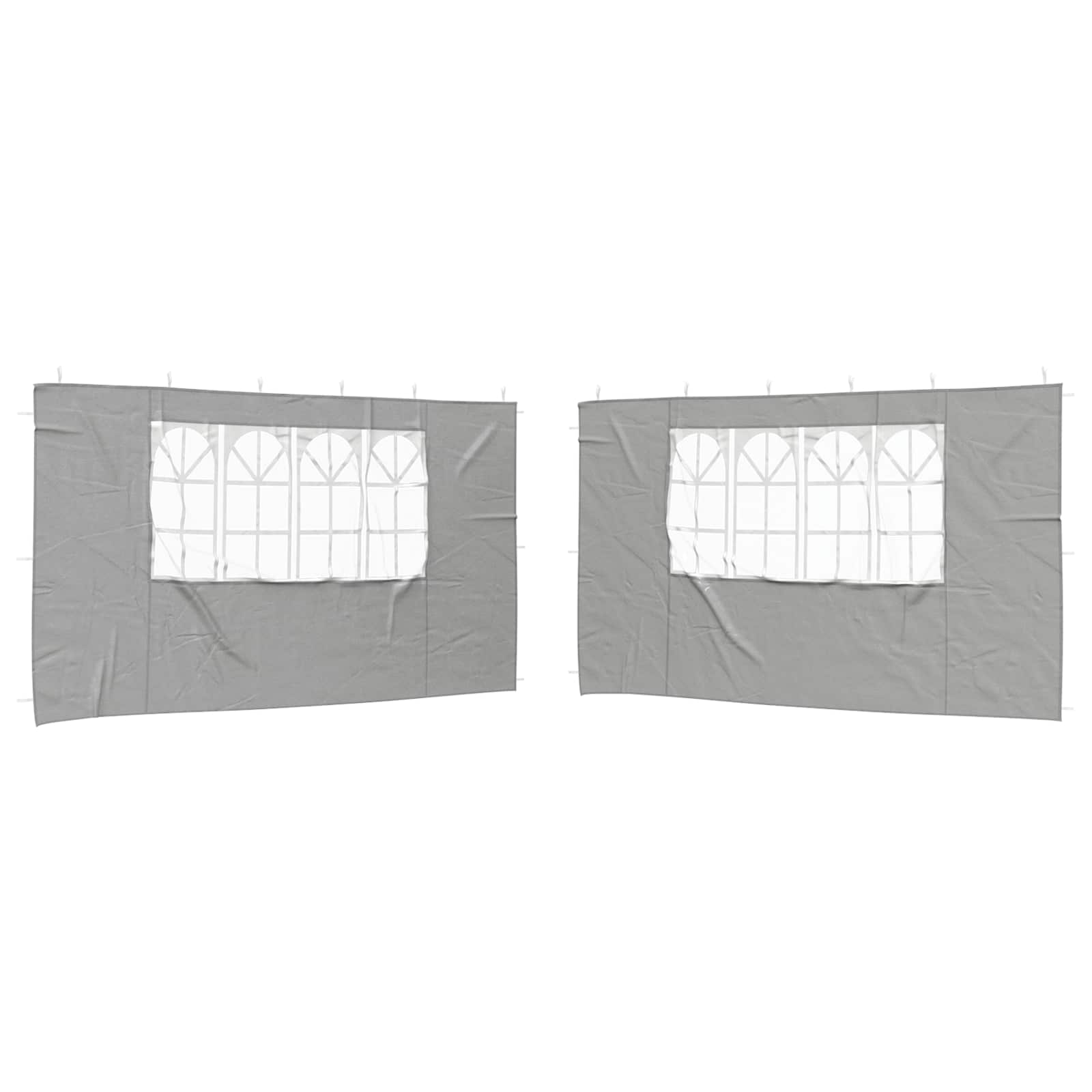 Parete per tenda da festa 2 pcs 400 x 195 cm Grigio Chiaro | homemem39