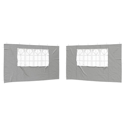 Parete per tenda da festa 2 pcs 400 x 195 cm Grigio Chiaro | homemem39