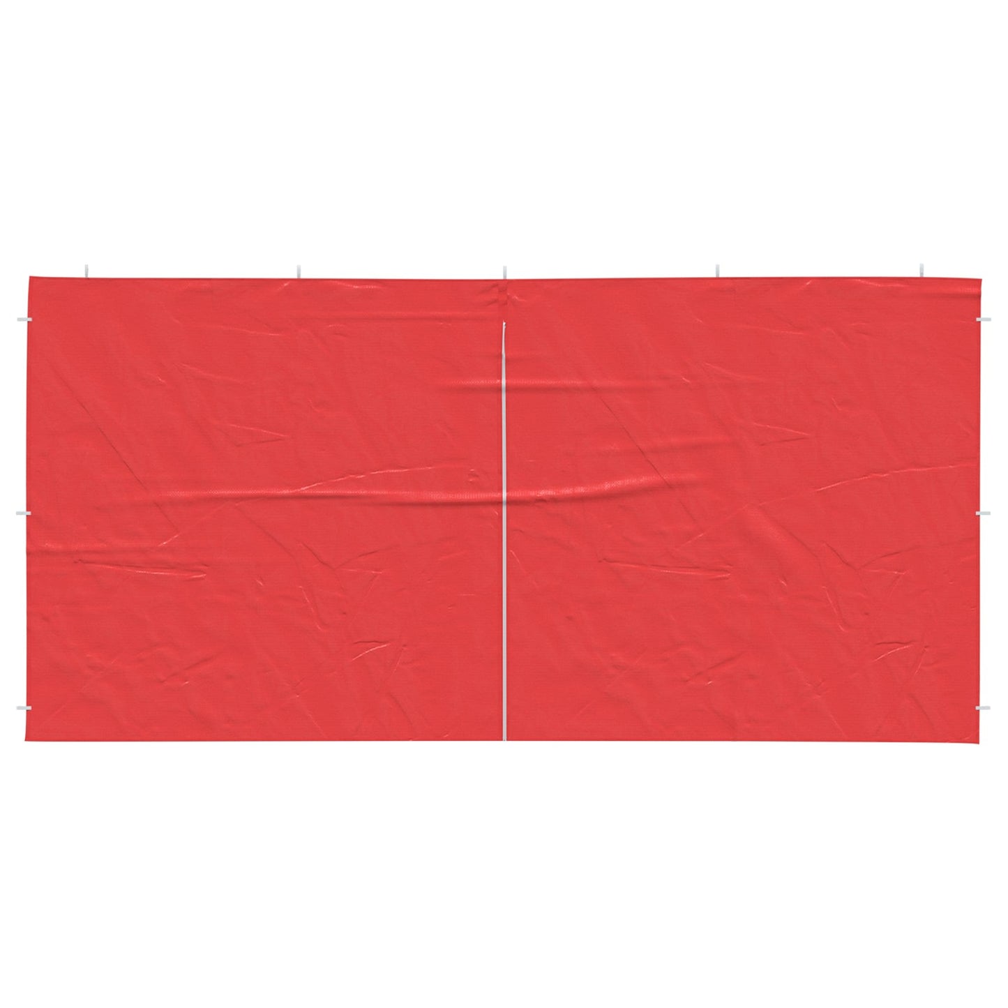 Parete per tenda da festa 2 pcs Rosso 400 x 195 cm PE e Acciaio