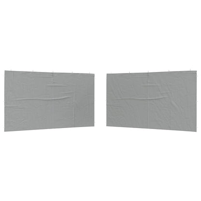Parete per tenda da festa 2 pcs Grigio chiaro 400 x 195 cm | homemem39
