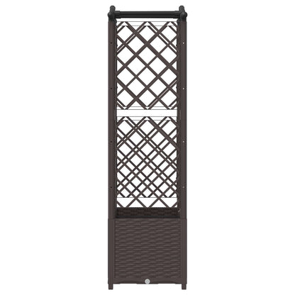 Letto Rialzato con Griglia e Tetto Marrone 122 x 40 x 141 cm PP | homemem39