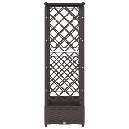 Letto Rialzato con Griglia e Tetto Marrone 164 x 40 x 123 cm PP | homemem39