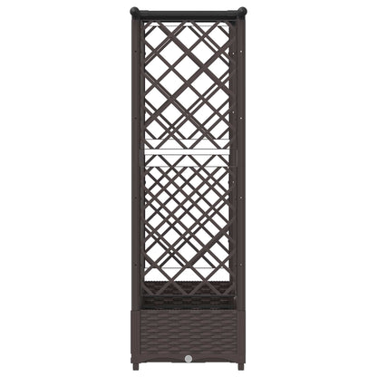 Letto Rialzato con Griglia e Tetto Marrone 164 x 40 x 123 cm PP | homemem39