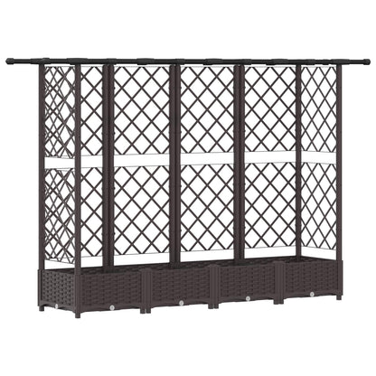 Letto Rialzato con Griglia e Tetto Marrone 202,5 x 40 x 123 cm | homemem39