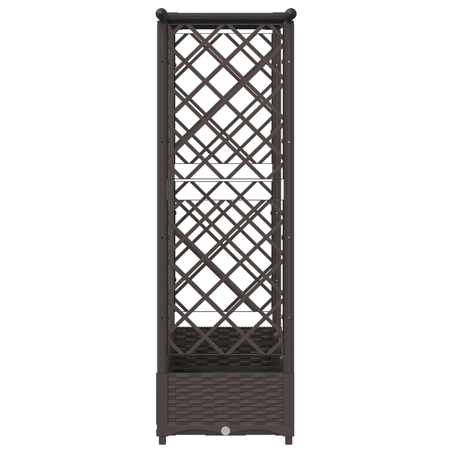 Letto Rialzato con Griglia e Tetto Marrone 202,5 x 40 x 123 cm | homemem39