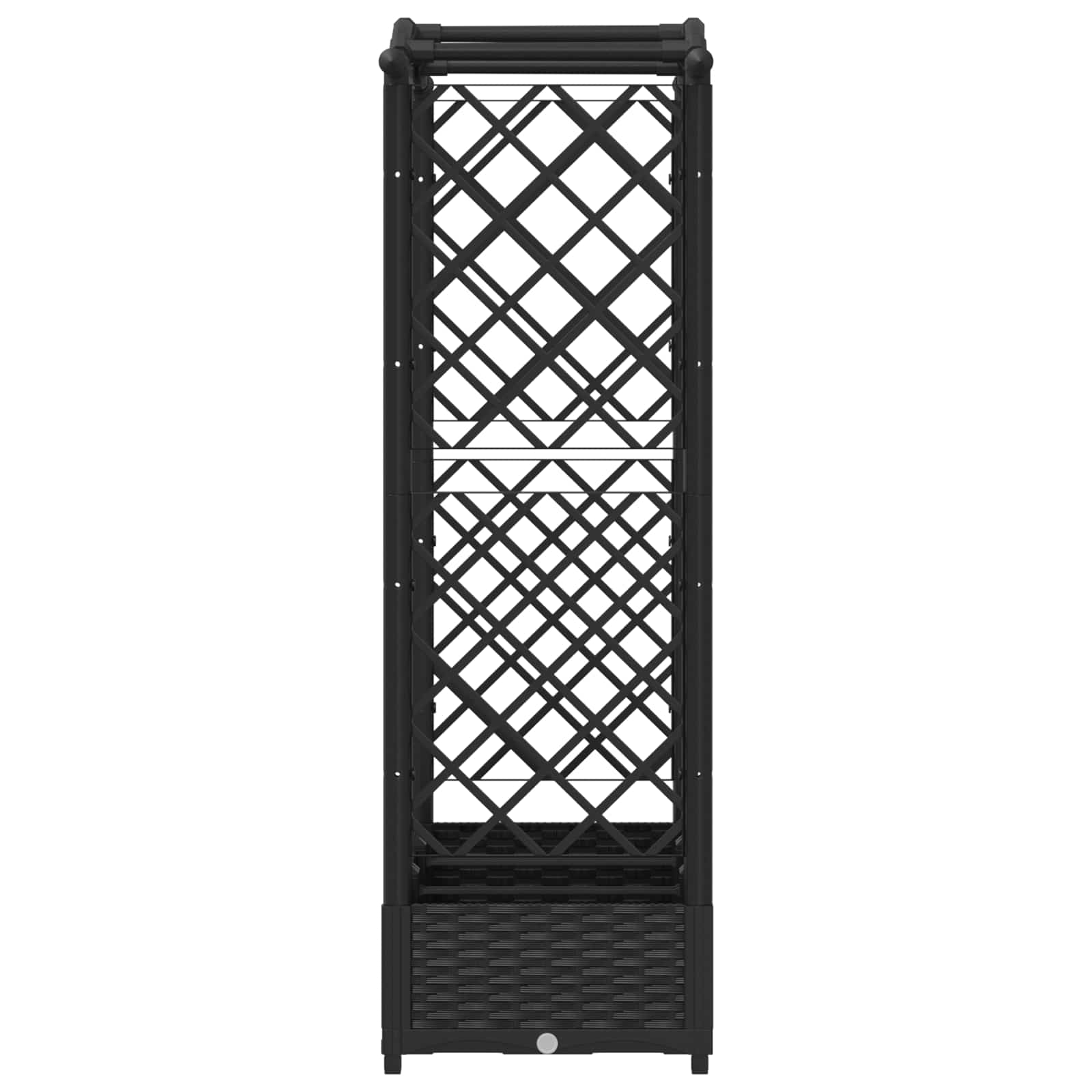 Letto Rialzato con Griglia e Tetto Nero 169 x 40 x 125 cm PP | homemem39