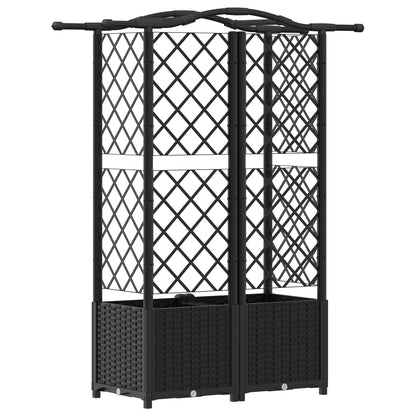 Letto Rialzato con Griglia e Tetto Nero 122 x 40 x 141 cm PP | homemem39