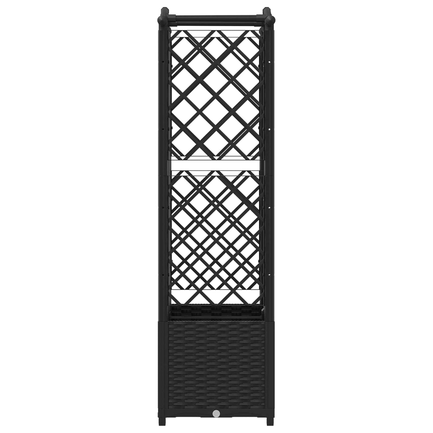 Letto Rialzato con Griglia e Tetto Nero 122 x 40 x 141 cm PP | homemem39