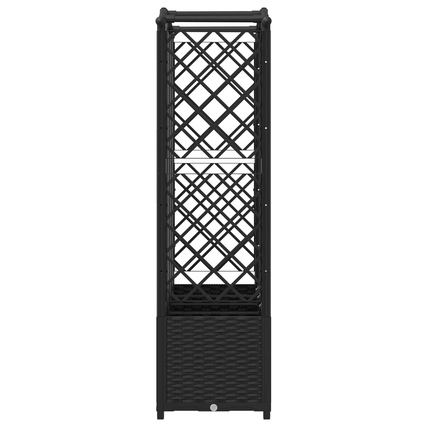 Letto Rialzato con Griglia e Tetto Nero 204 x 40 x 141 cm PP | homemem39