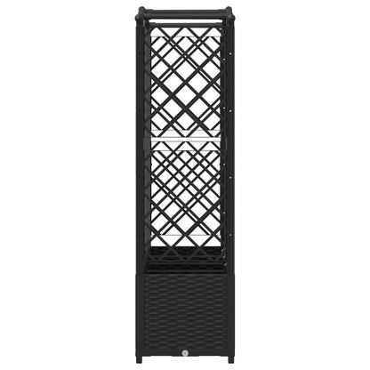 Letto Rialzato con Griglia e Tetto Nero 204 x 40 x 141 cm PP | homemem39
