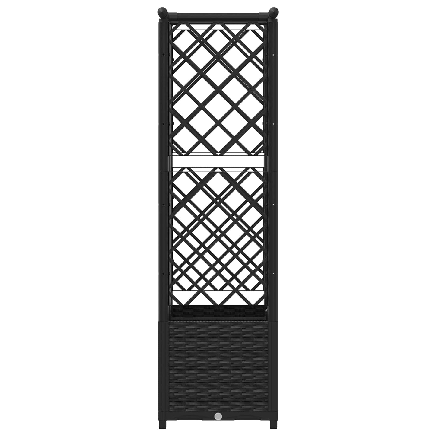 Letto Rialzato con Griglia e Tetto Nero 124,5 x 40 x 138 cm PP | homemem39