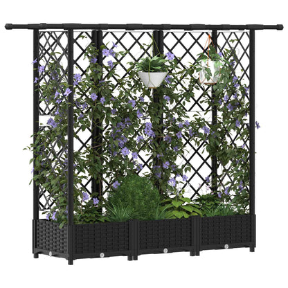 Letto Rialzato con Griglia e Tetto Nero 164 x 40 x 123 cm PP | homemem39