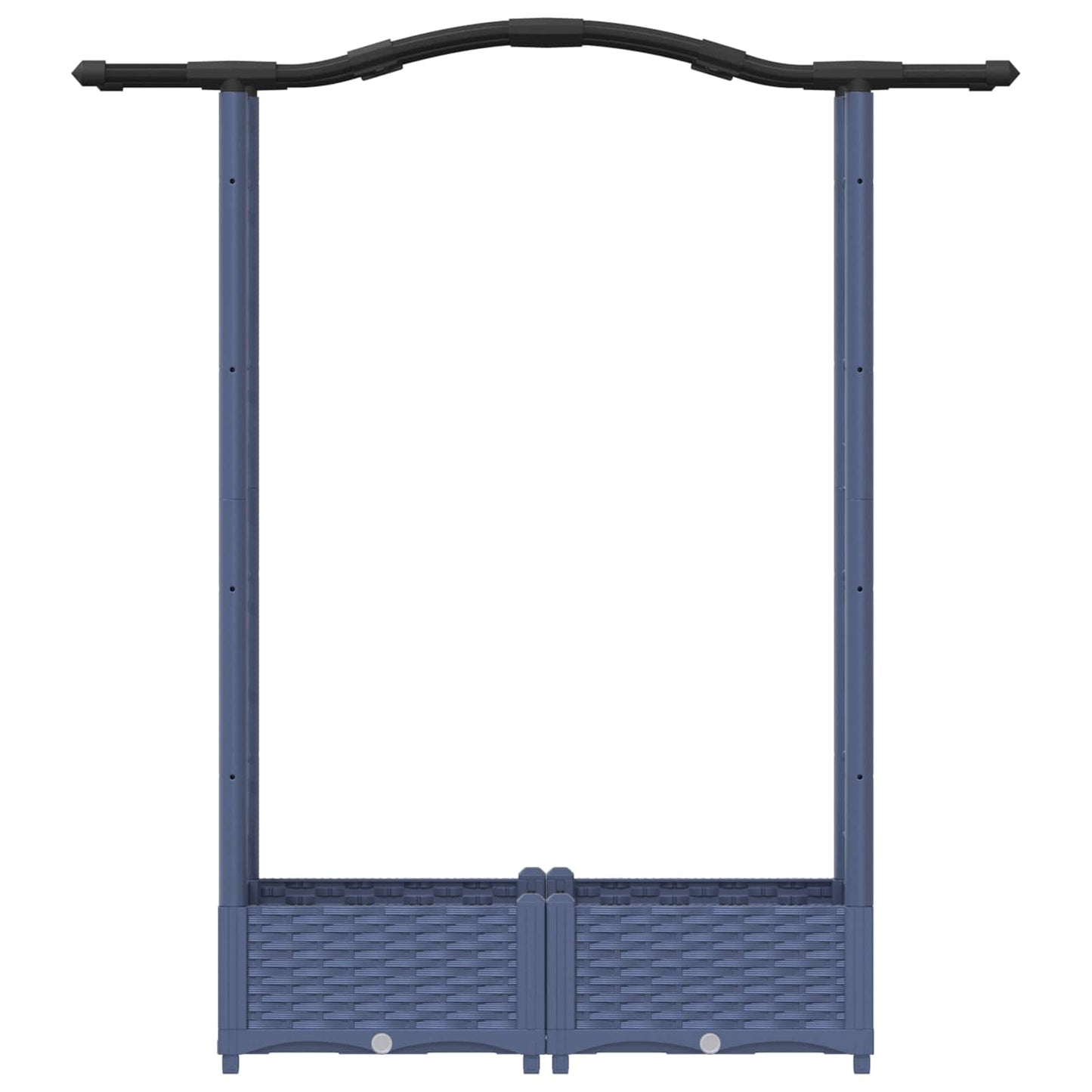 Letto Rialzato con Griglia e Tetto Grigio 124 x 40 x 125 cm PP | homemem39