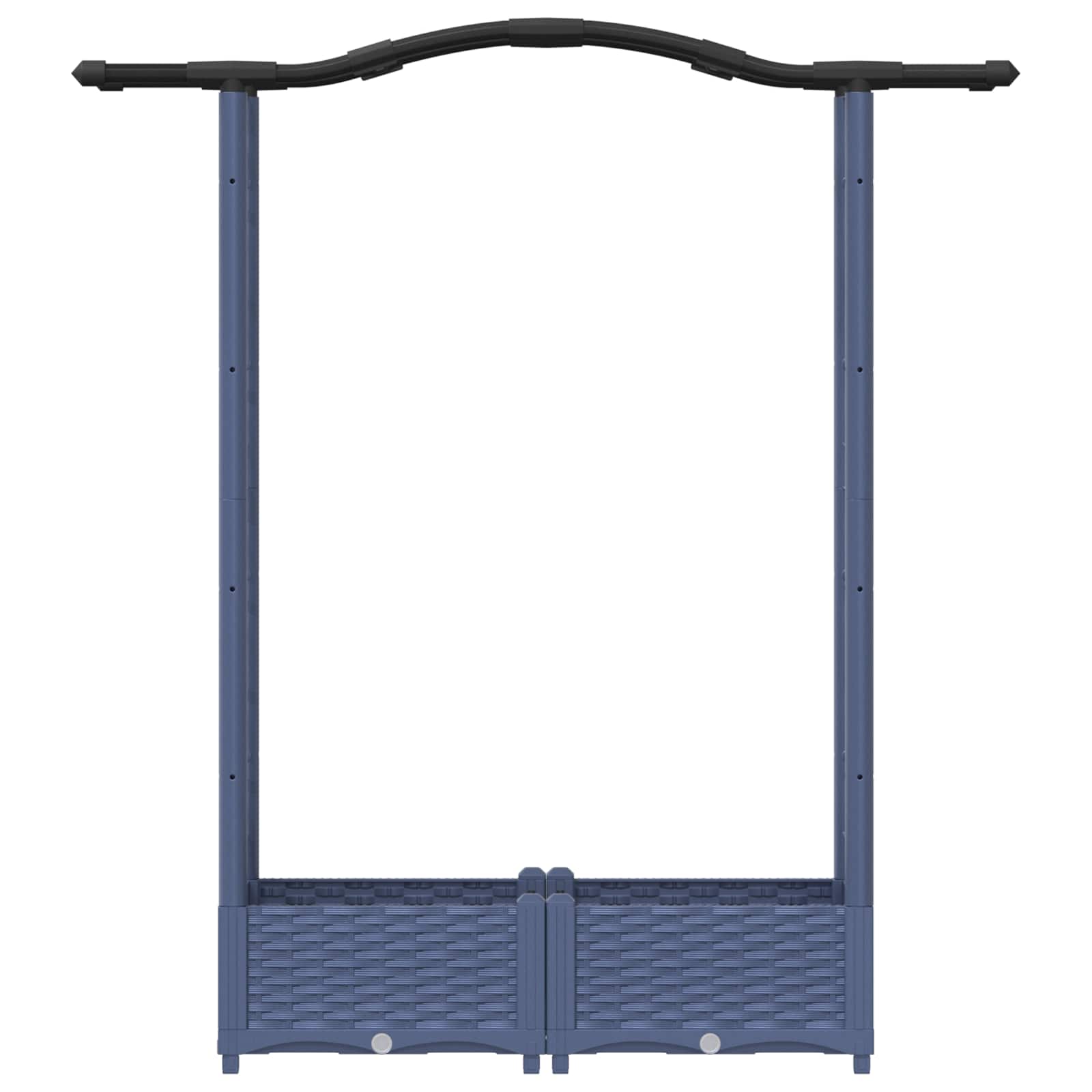 Letto Rialzato con Griglia e Tetto Grigio 124 x 40 x 125 cm PP | homemem39