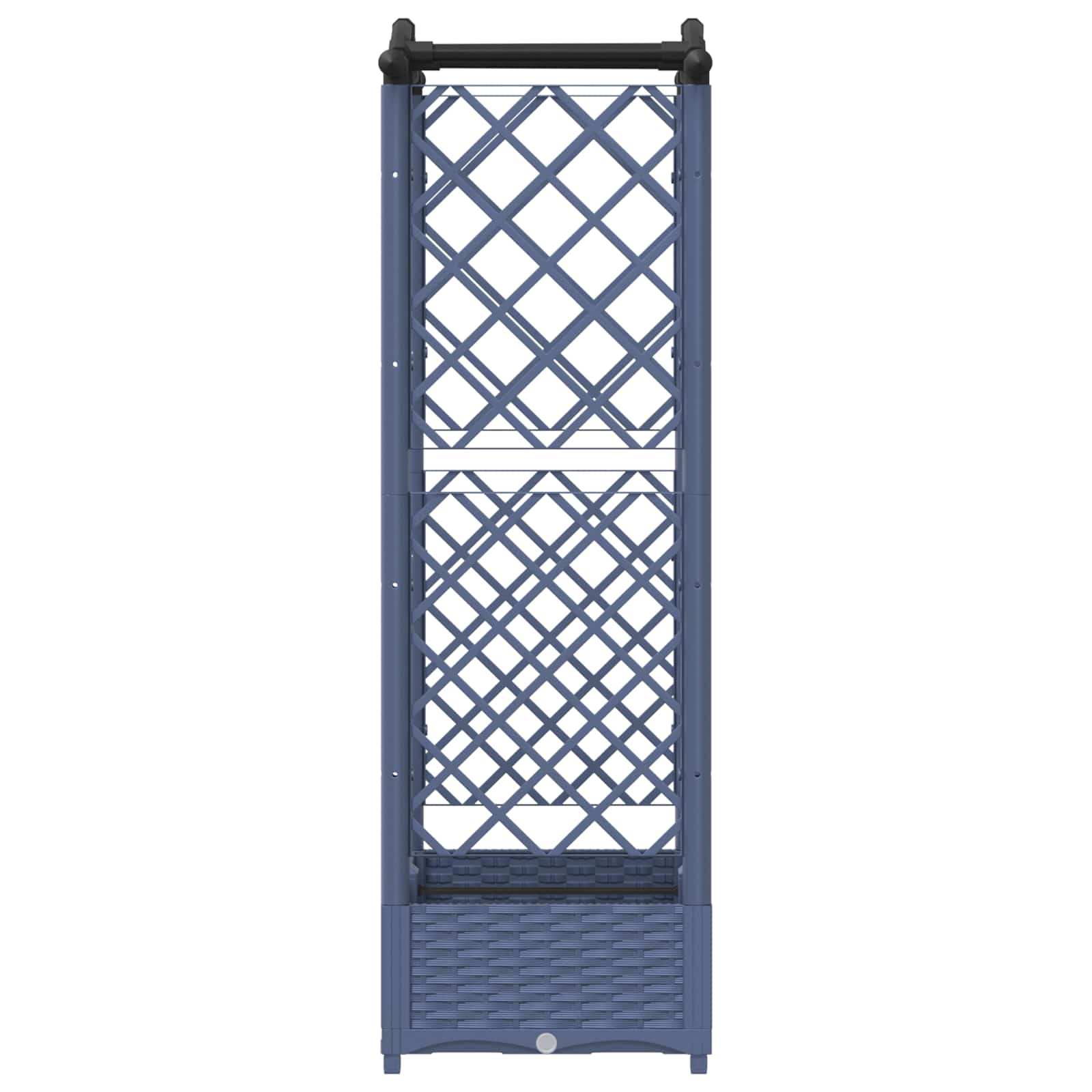 Letto Rialzato con Griglia e Tetto Grigio 124 x 40 x 125 cm PP | homemem39