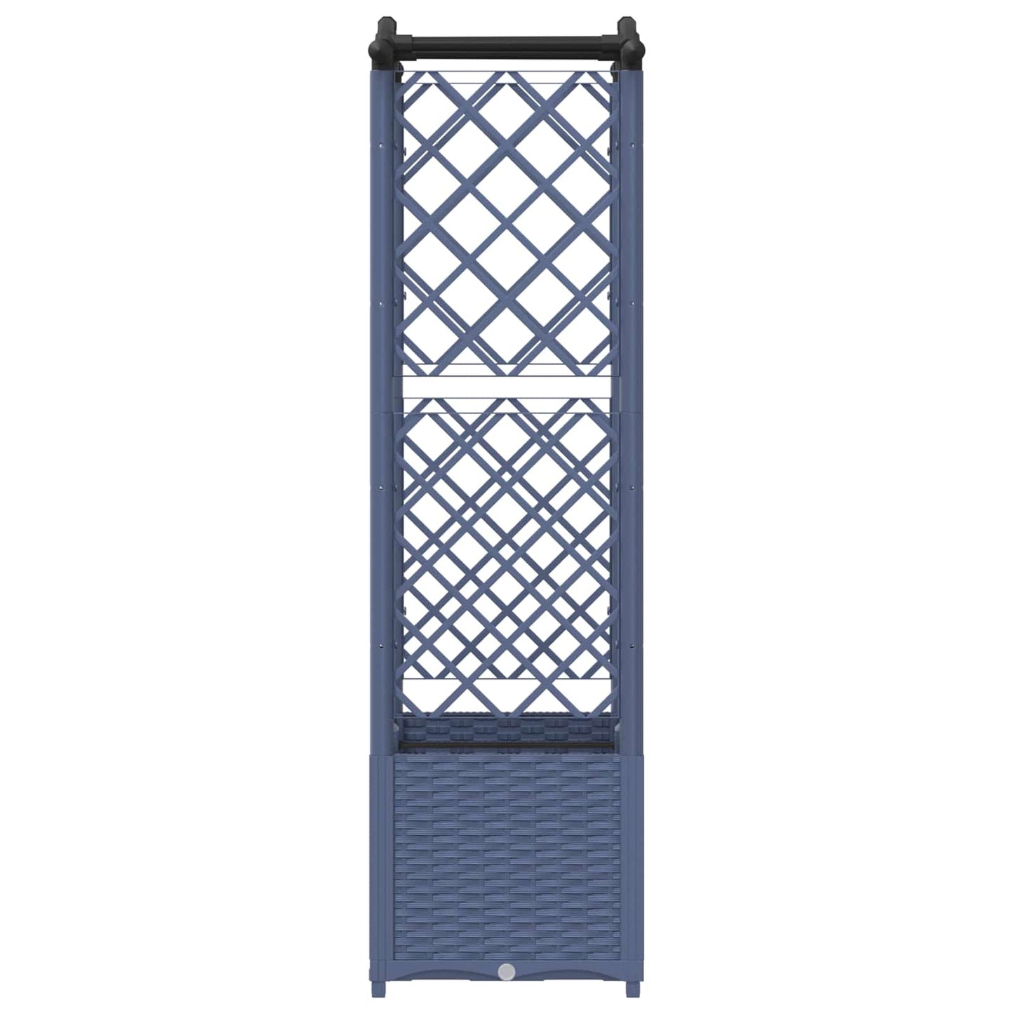 Letto Rialzato con Griglia e Tetto Grigio 125 x 40 x 138 cm PP | homemem39