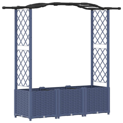 Letto Rialzato con Griglia e Tetto Grigio 164 x 40 x 142 cm PP | homemem39
