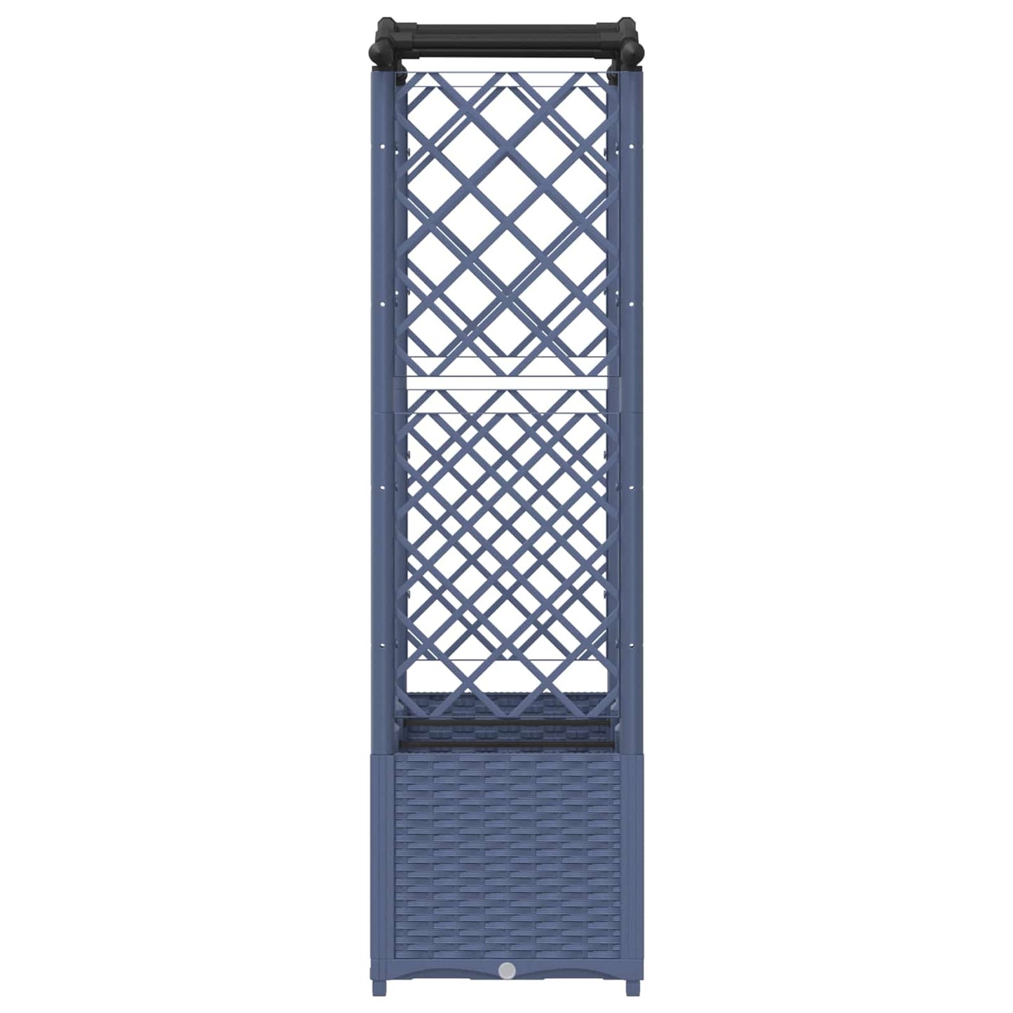 Letto Rialzato con Griglia e Tetto Grigio 164 x 40 x 142 cm PP | homemem39