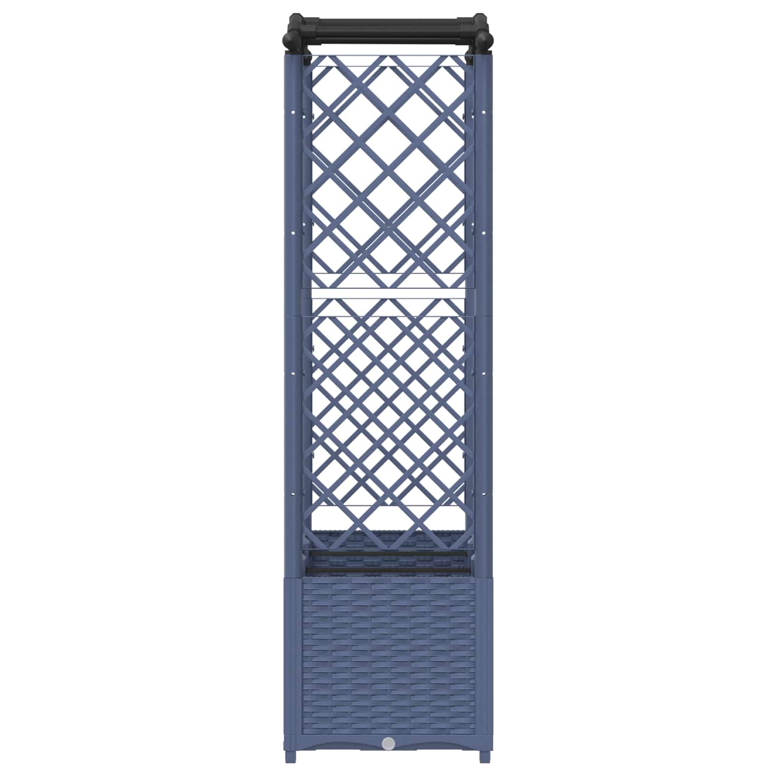 Letto Rialzato con Griglia e Tetto Grigio 164 x 40 x 142 cm PP | homemem39