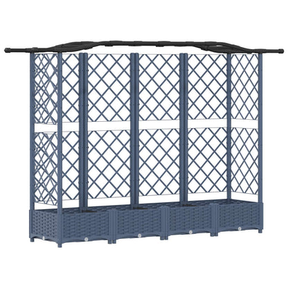 Letto Rialzato con Griglia e Tetto Grigio 203,5 x 40 x 125 cm | homemem39