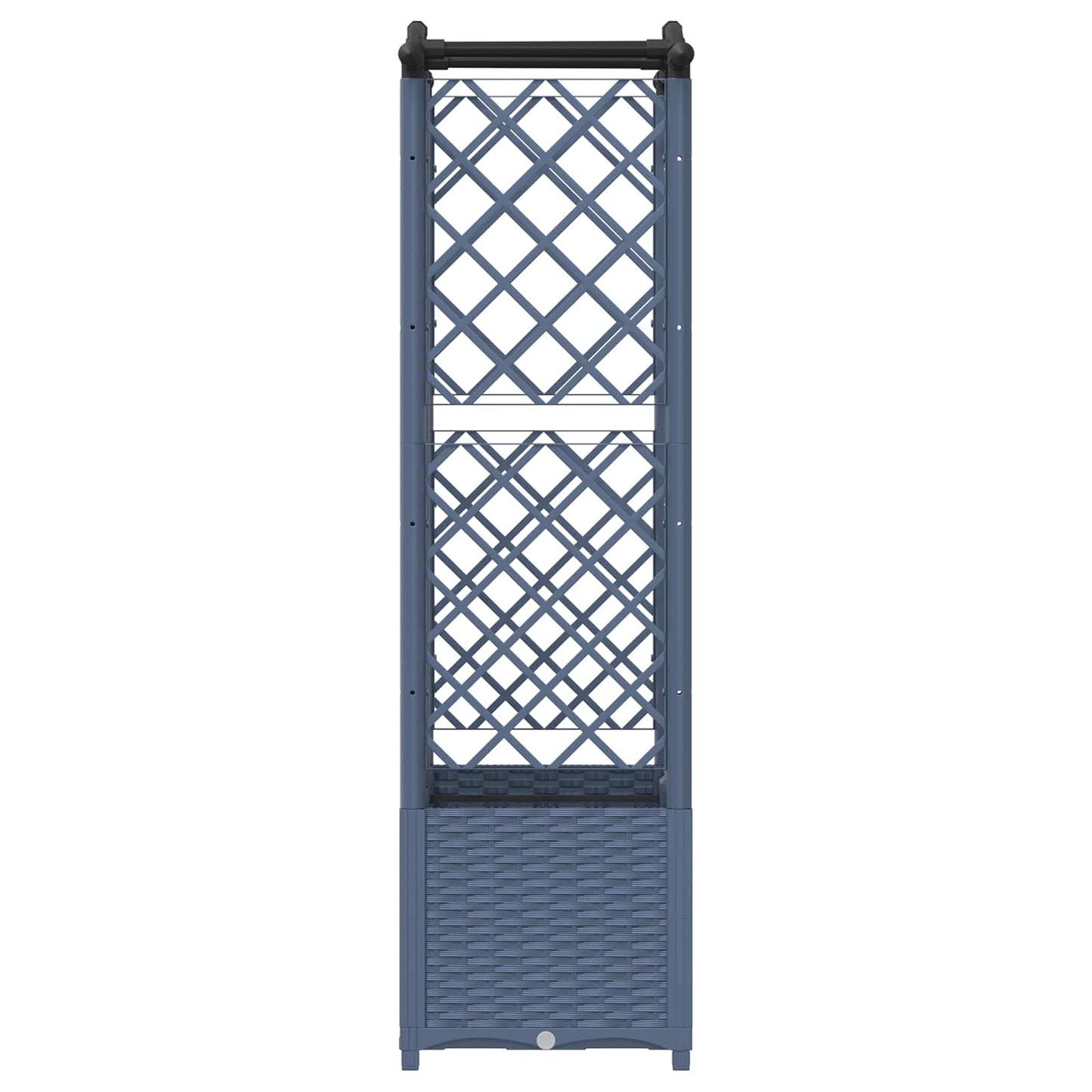 Letto Rialzato con Griglia e Tetto Grigio 122 x 40 x 141 cm PP | homemem39