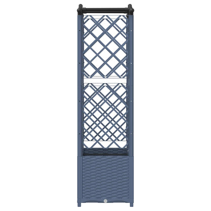 Letto Rialzato con Griglia e Tetto Grigio 122 x 40 x 141 cm PP | homemem39