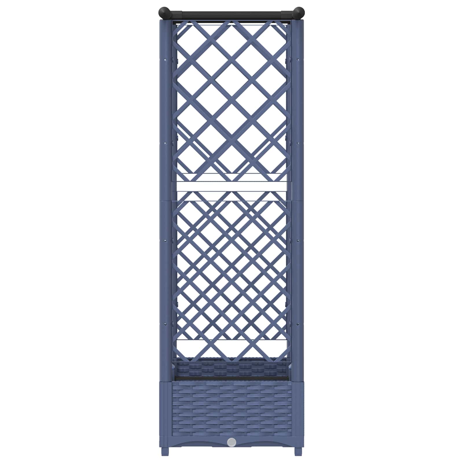 Letto Rialzato con Griglia e Tetto Grigio 122,5 x 40 x 123 cm | homemem39