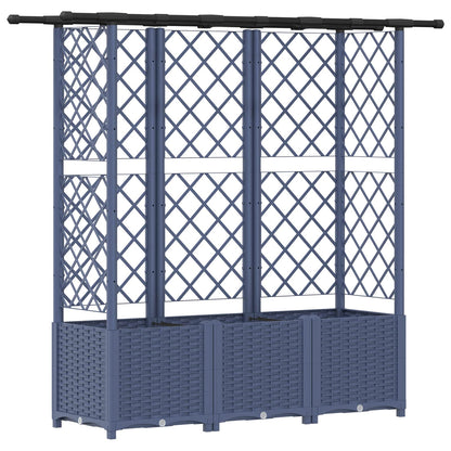 Letto Rialzato con Griglia e Tetto Grigio 162,5 x 40 x 138 cm | homemem39