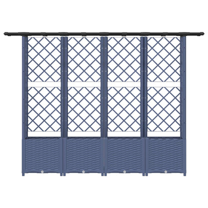 Letto Rialzato con Griglia e Tetto Grigio 203 x 40 x 138 cm PP | homemem39
