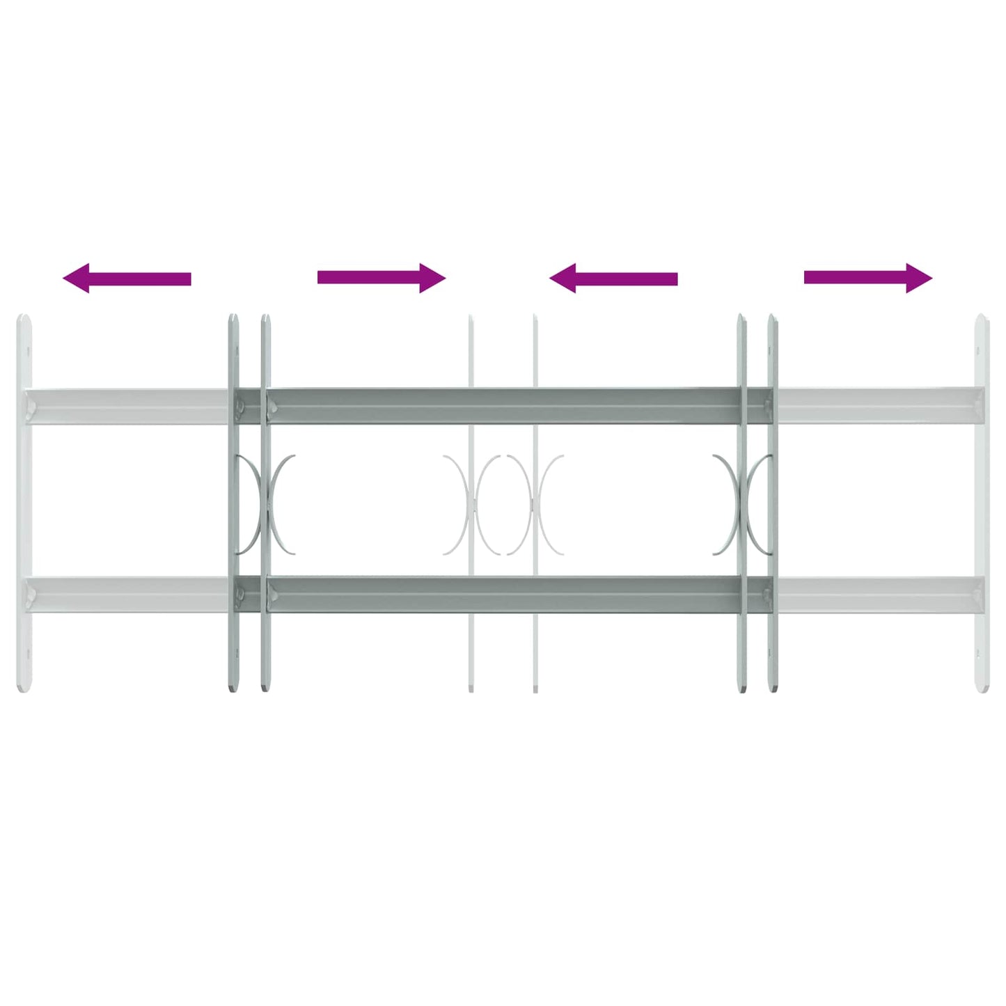 Griglia di Sicurezza per Finestre con 2 Traverse 3 pcs | homemem39