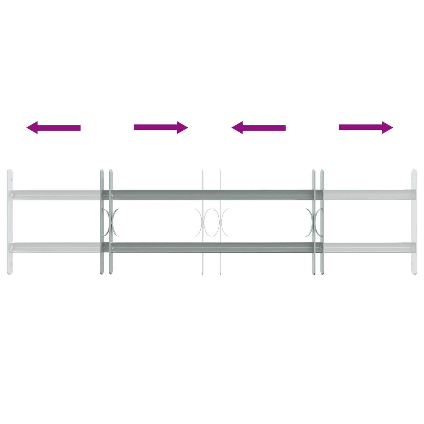Griglia di Sicurezza per Finestre con 2 Traverse 3 pcs | homemem39