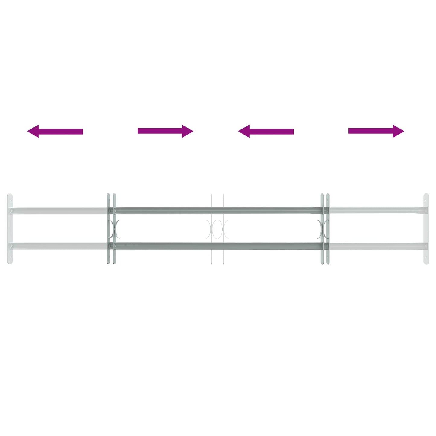 Griglia di Sicurezza per Finestre con 2 Traverse 3 pcs | homemem39