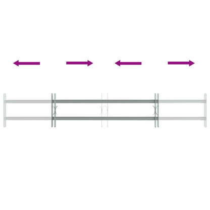 Griglia di Sicurezza per Finestre con 2 Traverse 3 pcs