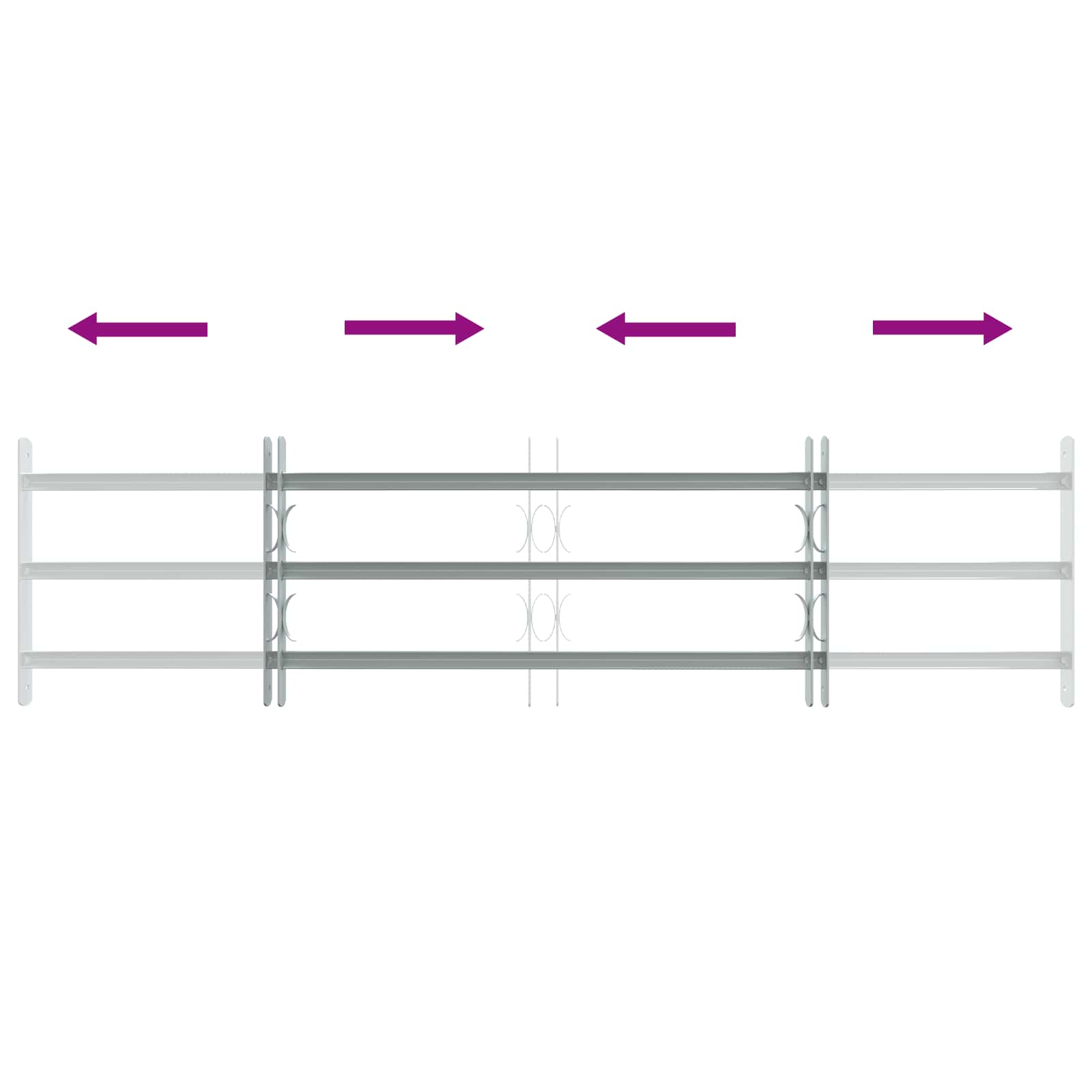Griglia di Sicurezza per Finestra con 3 Traversine 3 pcs | homemem39