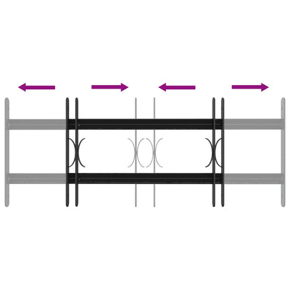 Griglia di Sicurezza per Finestre con 2 Traverse 3 pcs 43-74 cm | homemem39