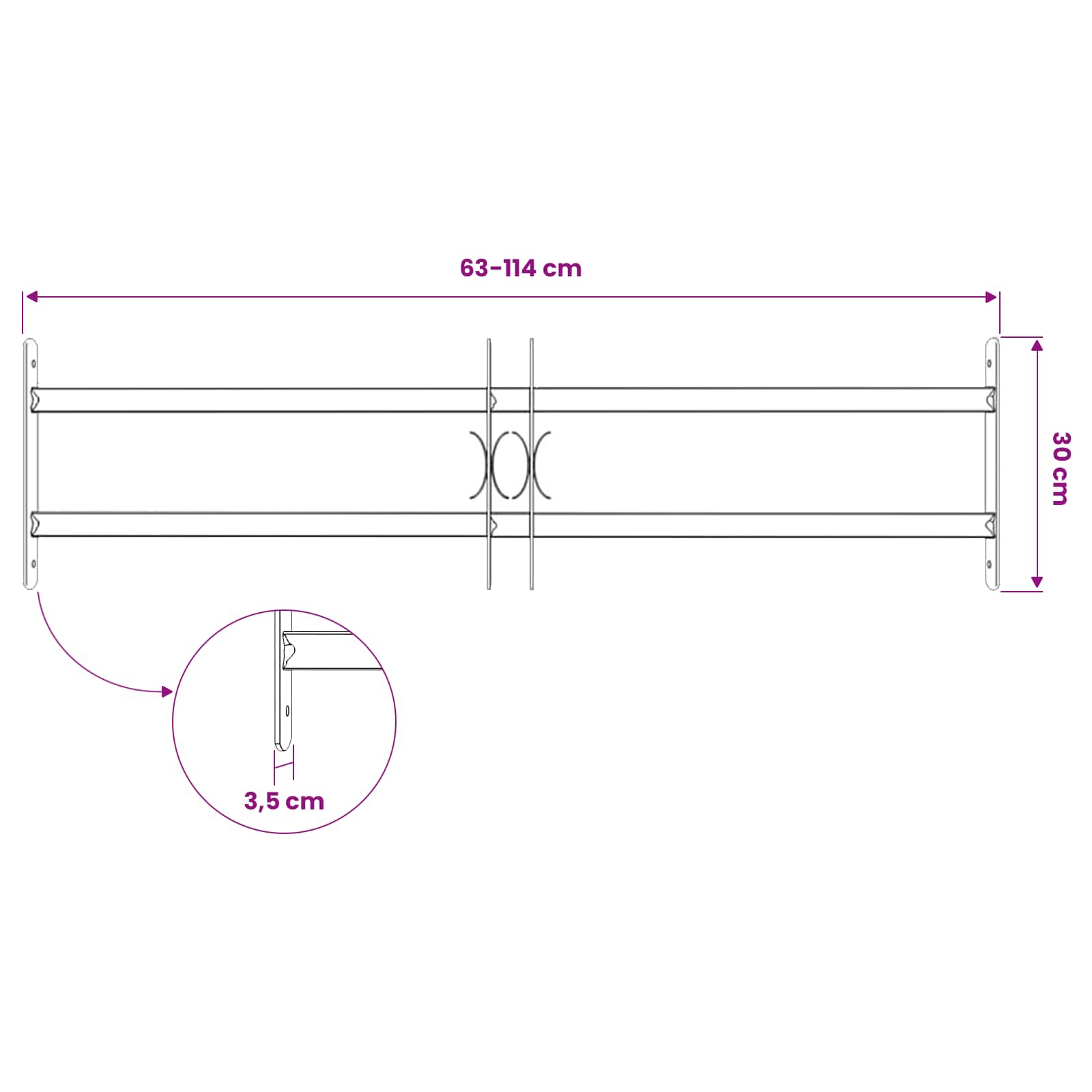 Griglia di Sicurezza per Finestre con 2 Traverse 3 pcs | homemem39