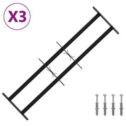 Griglia di Sicurezza per Finestre con 2 Traverse 3 pcs | homemem39