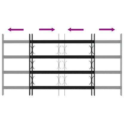 Griglia di sicurezza per finestre con 4 barre trasversali 3 pcs | homemem39