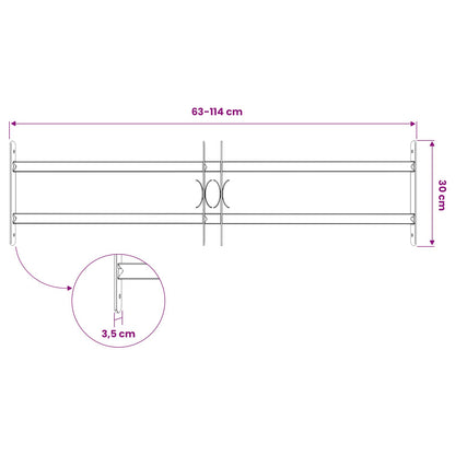 Griglia di Sicurezza per Finestre con 2 Traverse 63-114 cm | homemem39