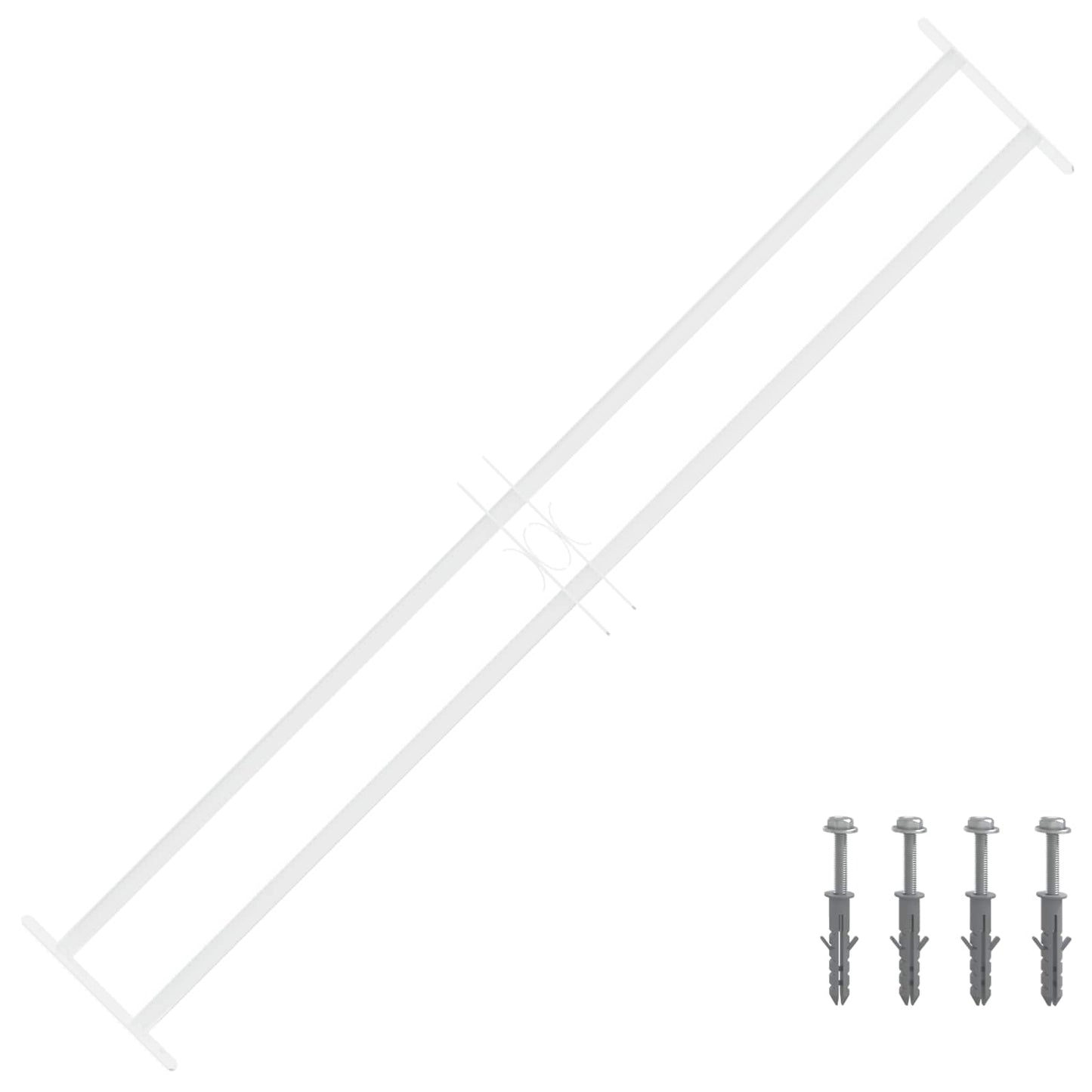 Griglia di Sicurezza per Finestre con 2 Traverse 93-174 cm | homemem39