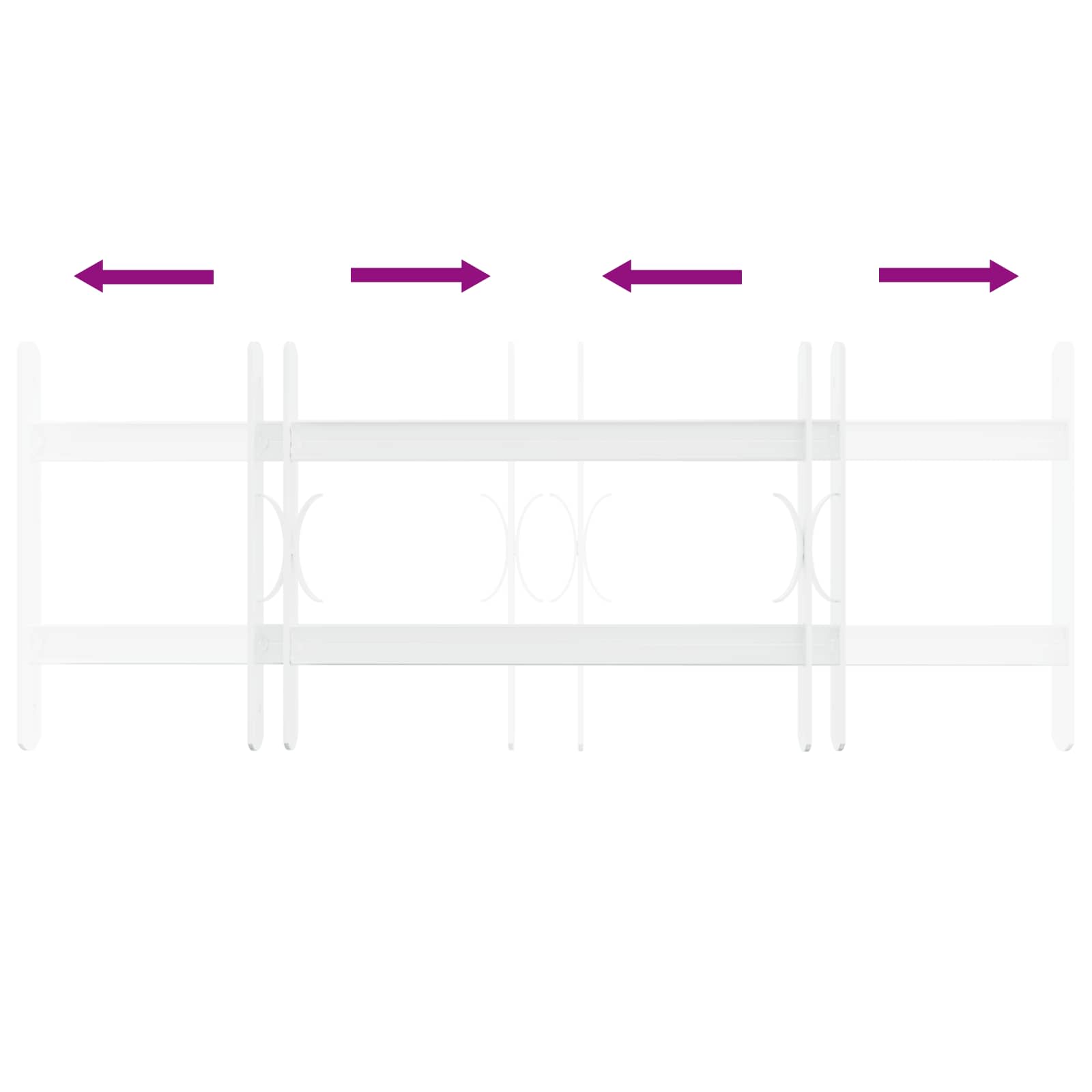 Griglia di Sicurezza per Finestre con 2 Traverse 3 pcs 43-74 cm | homemem39