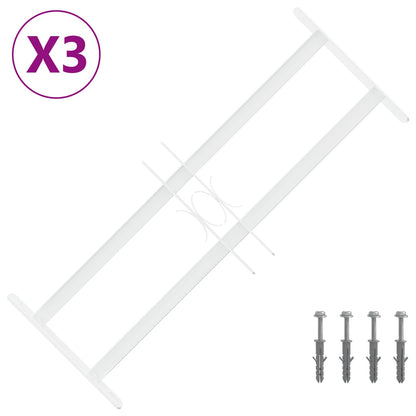 Griglia di Sicurezza per Finestre con 2 Traverse 3 pcs 43-74 cm | homemem39