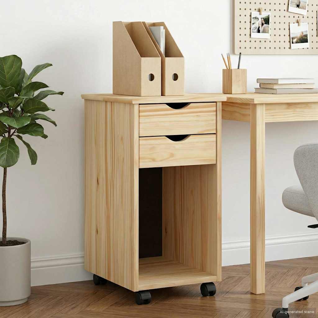 Mobile con Ruote Marrone 34 x 39 x 65,5 cm | homemem39