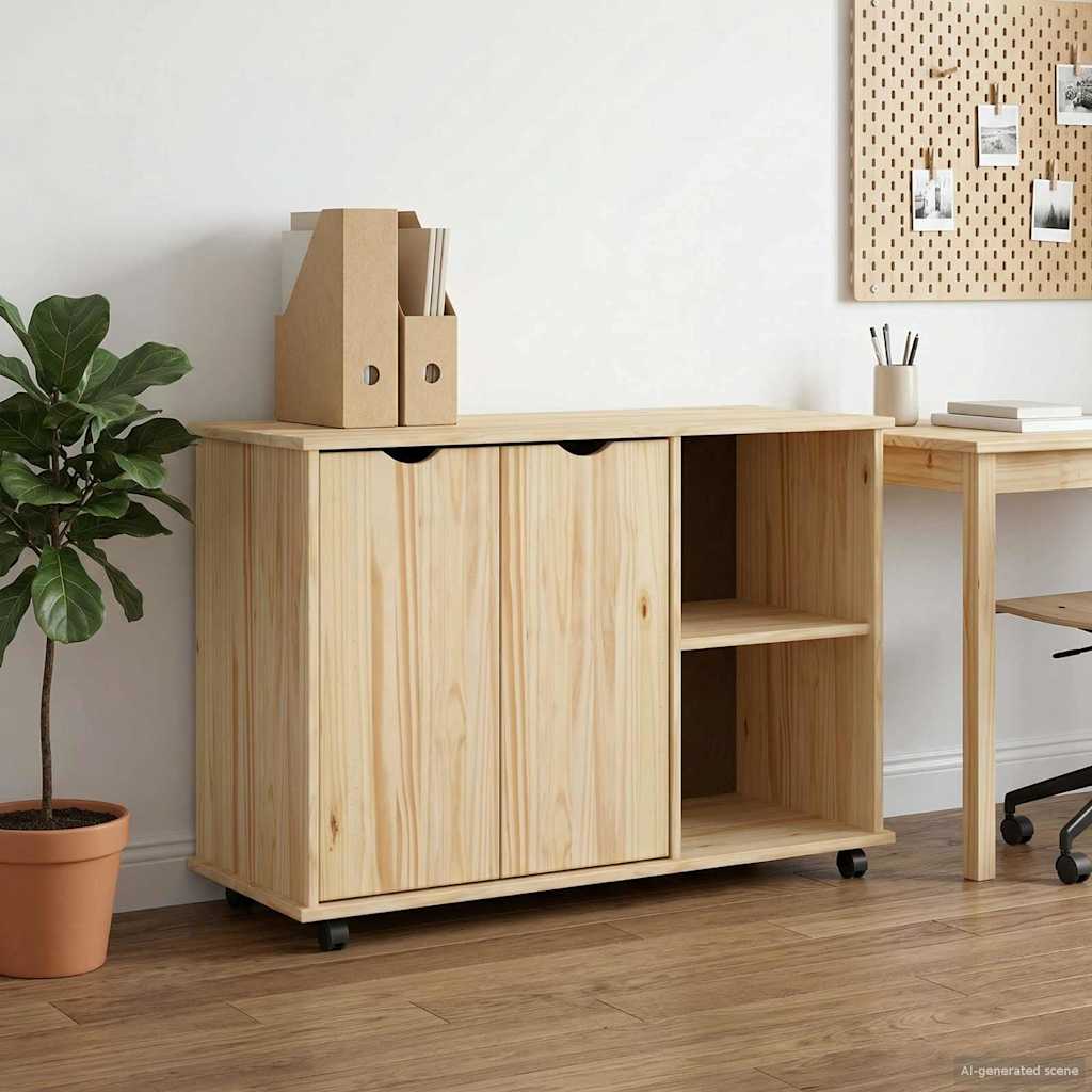 Mobile con Ruote con ruota Marrone 100 x 39 x 65,5 cm