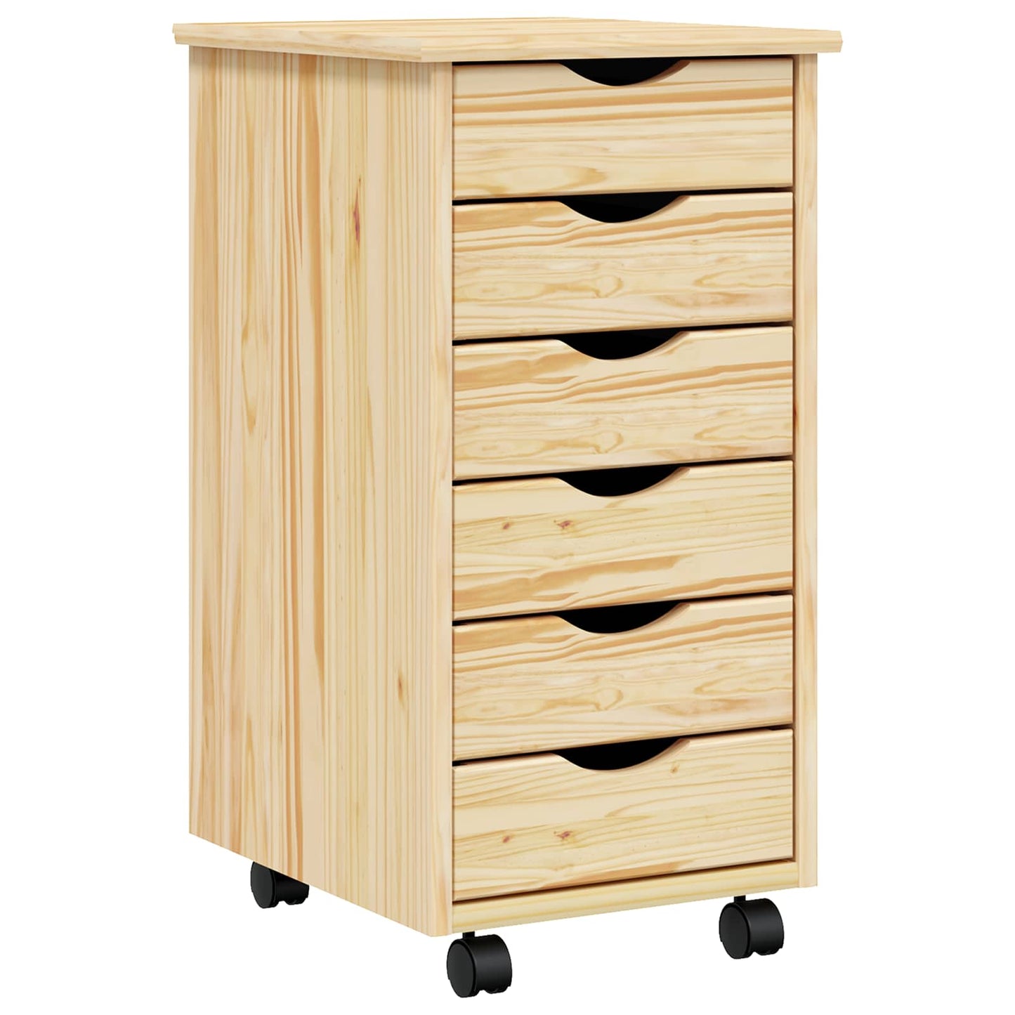 Armadietto Rotolante con Cassetti MOSS Vernice trasparente